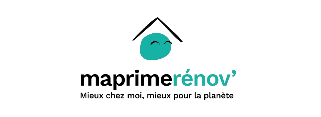 Logo MaPrimeRénov' avec slogan