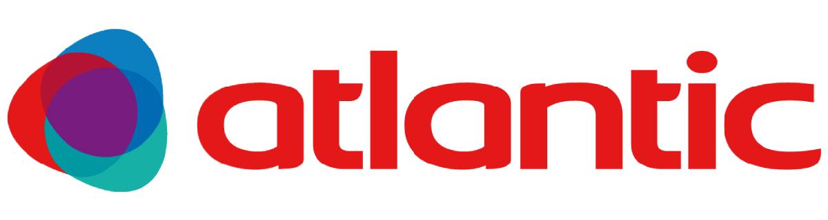 Logo d'Atlantic avec formes colorées